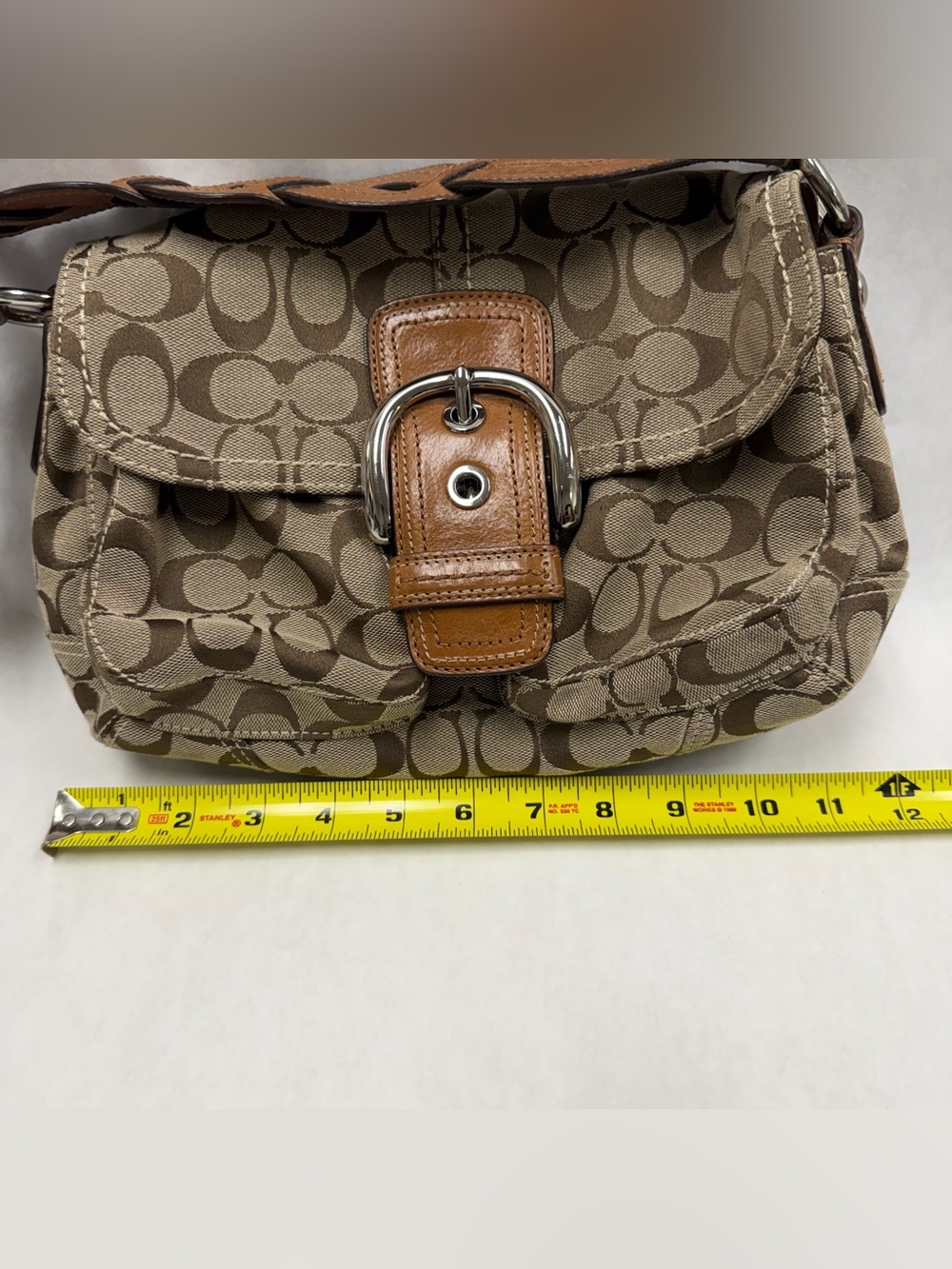 COACH Y2K Vintage Soho Medium Buckle Flap Signature C Shoulder Bag 11862 - Picture 13 of 16